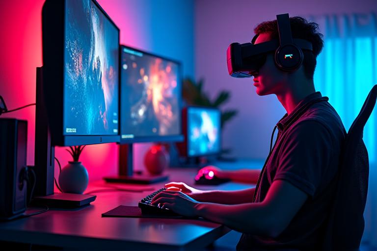 Setup gaming con tecnologia XR
